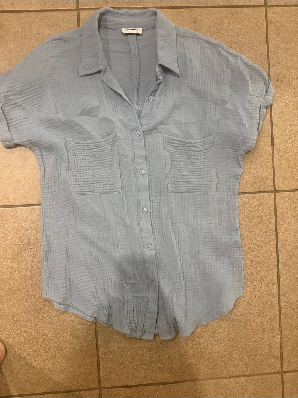 Amalli Talli Light Blue Gauze Button-Up Shirt